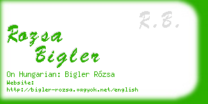 rozsa bigler business card